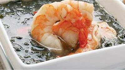 طريقة عمل ملوخية بالجمبري