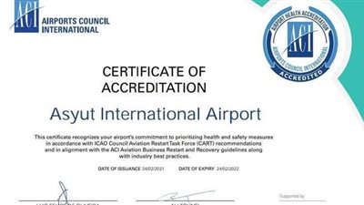 8 مطارات مصرية تحصل على شهادة الاعتماد الصحي للسفر الآمن