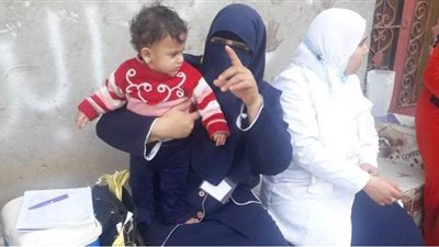 63.8 % حصاد اليوم الأول للحملة القومية للتطعيم ضد شلل الأطفال بكفر الشيخ