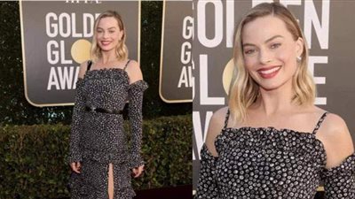 بفستان جذاب ومجوهرات ملفتة.. مارجوت روبي أول حضور حفل جوائز Golden Globes 2021 | صور