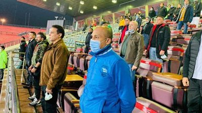 البدري يصل استاد السلام لمتابعة لقاء الأهلي وطلائع الجيش | صور