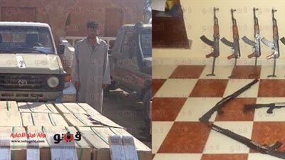 حرس الحدود يضبط 6000 قاروصة سجائر مهربة و10 بنادق آلية