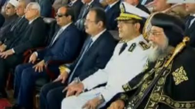 بالفيديو.. «البابا تواضروس» يحضر حفل تخريج دفعة جديدة بـ«الشرطة»