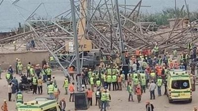 حبس مقاول و3 مشرفين في حادث انهيار برج كهرباء أوسيم