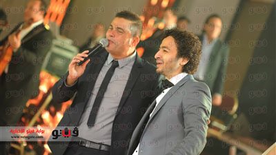 بالصور.. عمرو دياب يحيي زفاف شقيق زوجة حمادة هلال