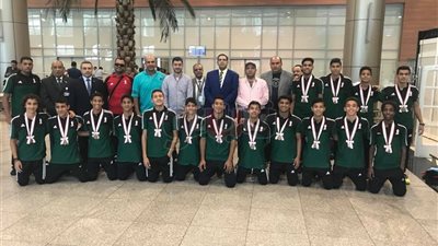 وصول منتخب القاهرة الحائز على برونزية طوكيو الدولية الودية (صور)