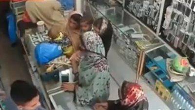 عائلة تسرق محلا بطريقة ماكرة (فيديو)