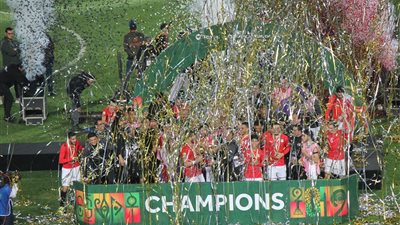 احتفال لاعبو مصر بالتتويج ببطولة أمم أفريقيا 2019 (صور)