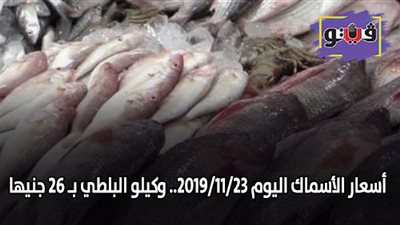 اسعار الأسماك اليوم 2019/11/23.. وكيلو البلطي بـ 26 جنيها