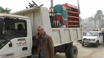 ضبط 19 متهما ورفع 314 حالة إشغال طريق بالمنطقة الأثرية في الهرم