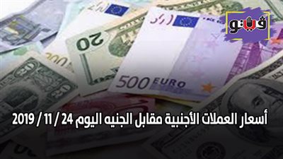 اسعار العملات الأجنبية مقابل الجنيه اليوم 24 / 11 / 2019