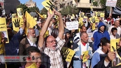 أنصار الإرهابية يقطعون كوبري ناهيا من ناحية جامعة الدول