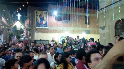 احتفال الأقباط بمولد العذراء بكنيسة كفر سليمان في الغربية (صور)