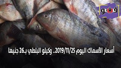 أسعار الأسماك اليوم 2019/11/25.. وكيلو البلطي بـ26 جنيها