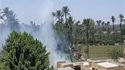 إخماد حريق داخل جمعية زراعية بطوخ في القليوبية