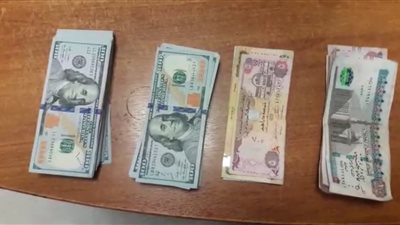 ضبط ٢١ ألف دولار و١٤ ألف جنيه بحوزة مسافر بمطار القاهرة