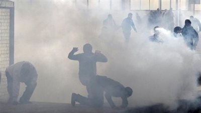 الأمن يطلق الغاز والخرطوش لتفريق تظاهرة الإرهابية بالمطرية