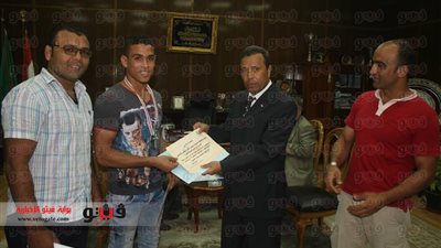 محافظ المنوفية يكرم الثالث في بطولة العالم للمصارعة