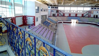 افتتحها الرئيس.. تعرف على الصالة المغطاة بالعريش (صور)