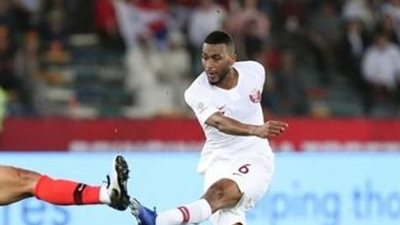 عبد العزيز حاتم يسجل لقطر في مرمى العراق