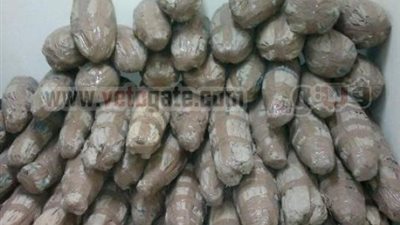 كمين يضبط بانجو مهربا فى كراتين ما نجو