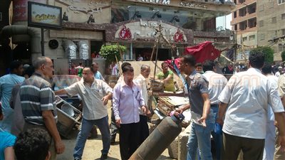 بالصور.. القليوبية تشن حملة لإزالة الإشغالات بشبرا الخيمة