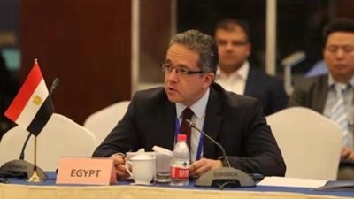 وزير الآثار يلقي كلمة مصر في الاجتماع الوزاري الثالث لمنتدى الحضارات القديمة ببكين