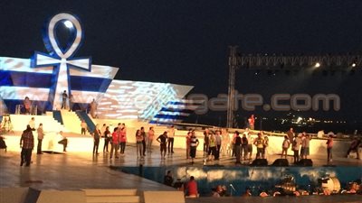 بالفيديو والصور.. بدء بروفة «أوبرا عايدة» على مسرح حفل افتتاح القناة الجديدة