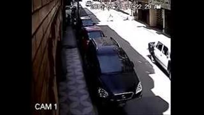 بالفيديو.. لحظة سرقة شنطة المرتبات من صراف بشركة أدوية في طنطا