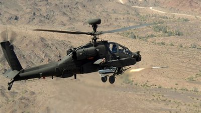 طائرات «الأباتشي» تصفي 12 تكفيريا جنوب الشيخ زويد