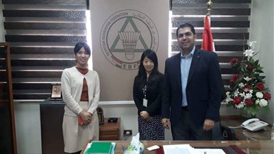 التهامي يستقبل الملحق الثقافي الياباني بالقاهرة لتطوير الريشة الطائرة