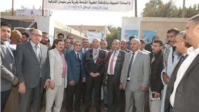 افتتاح قافلة طبية وبيطرية للكشف والعلاج بالمجان في بني سويف (صور)