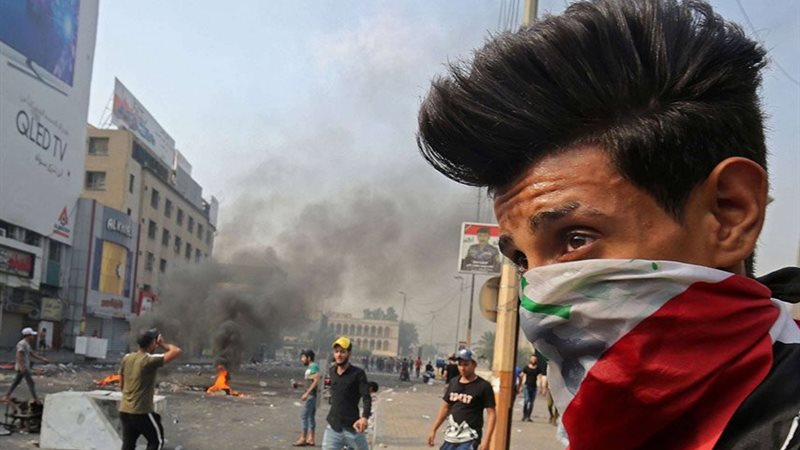 المتظاهرين في العراق