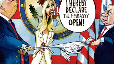 رسامو كاريكاتير العالم يتضامنون مع فلسطين