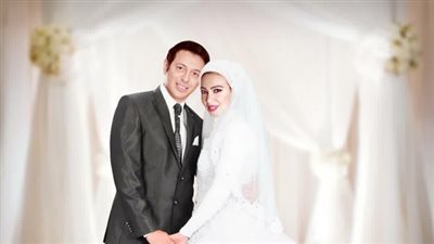 ميرهان حسين بفستان الزفاف مع مصطفى شعبان في كواليس «أيوب»