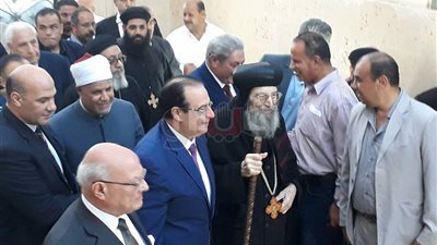 محافظ الدقهلية يشارك الأقباط الاحتفال بمولد القديسة دميانة (صور)