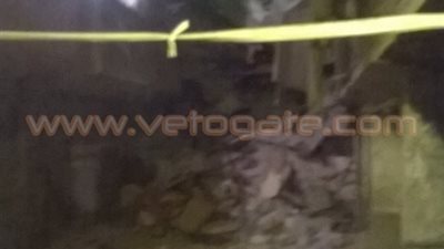 بالفيديو والصور.. آثار انهيار منزلين في إمبابة