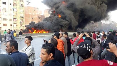 مصدر أمني: لا خسائر بشرية في حريق سيارة المواد البترولية بـ