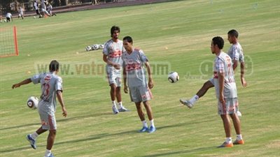 انتظام  الخماسي الدولي في تدريبات الزمالك اليوم