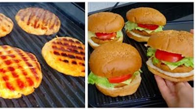 طريقة إعداد برجر الدجاج في المنزل (فيديو)