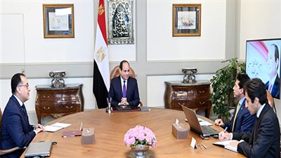 تفاصيل اجتماع السيسي مع وزير الشباب بحضور مدبولي