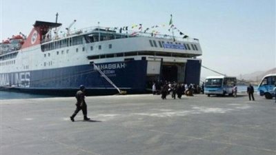 ميناء نويبع يستقبل السفينة آيلة وعلى متنها 409 ركاب