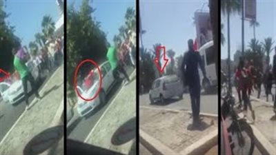 بالفيديو.. سائق يصدم امرأة ويفر هاربا وهي مازالت على مقدمة السيارة