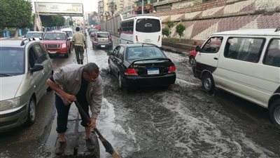أعمال مكثفة لشفط مياه الأمطار من شوارع الدقهلية