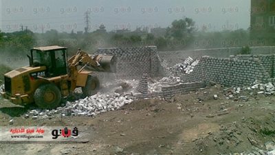 حملة مكبرة لإزالة التعديات على أملاك الدولة بمركز القصاصين