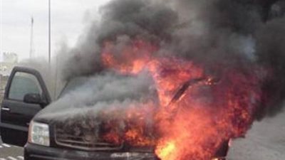 احتراق سيارة أمام منزل مالكها بالوادي الجديد