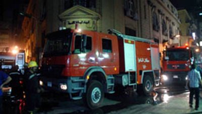 انتداب المعمل الجنائي لمعاينة آثار حريق الوراق