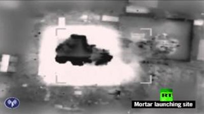 بالفيديو.. الجيش الإسرائيلي يذيع مقطعًا للغارات على غزة