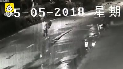 مصرع مسنة في حادث سير مروع (فيديو)