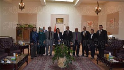 رئيس جامعة الزقازيق يستقبل رئيس المركز القومي للبحوث الجنائية (صور)